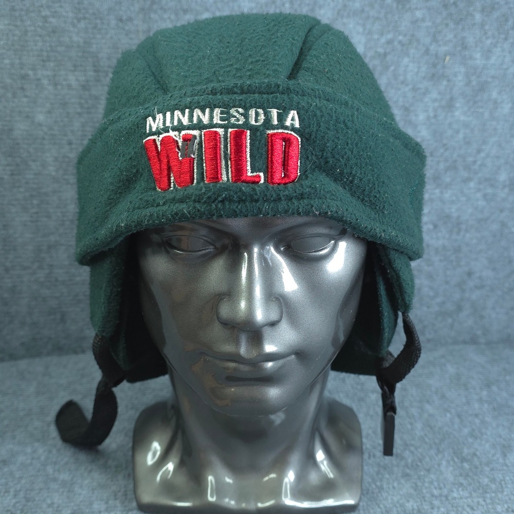 Minnesota Wild Trapper Hat Cap Adjustable Mens Green NHL Hockey Fleece Winter